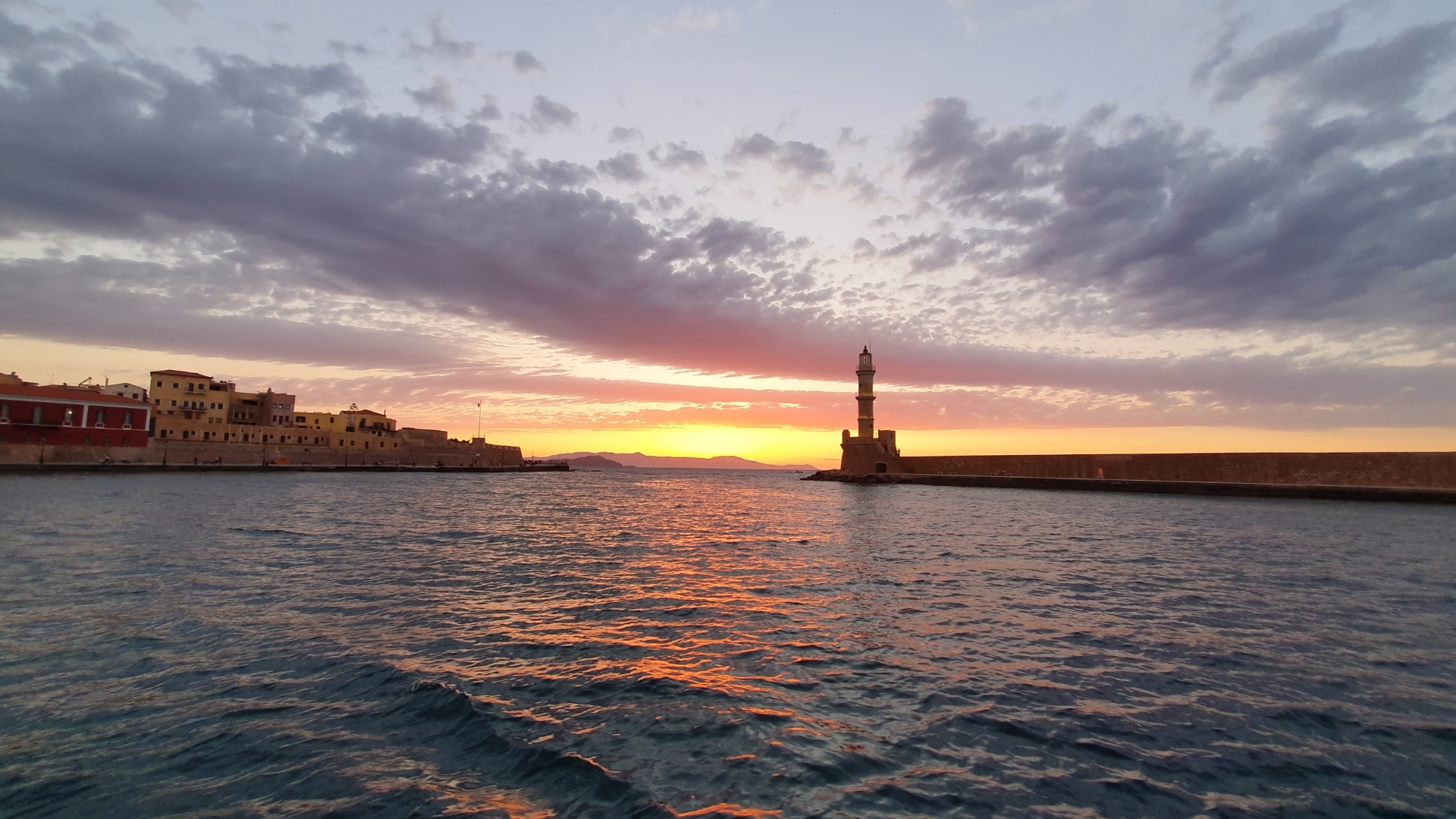 evening at Chania in Crete in October